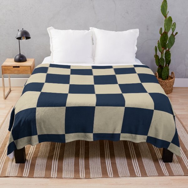 Item preview, Deep Navy Blue Checkered Pattern vintage style Plaid medium designed and sold by DColourMuse.