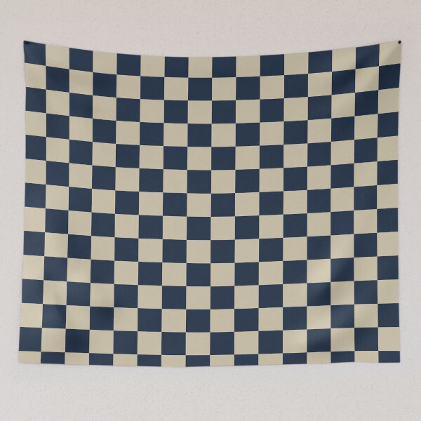 Item preview, Deep Navy Blue Checkered Pattern vintage style Plaid small  designed and sold by DColourMuse.