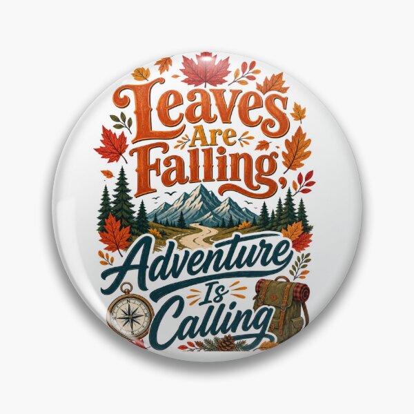 Item preview, Leaves Are Falling Adventure Is Calling | Fall Hiking Design for Women | Autumn Hiker Gift designed and sold by PrintSparkDesigns.