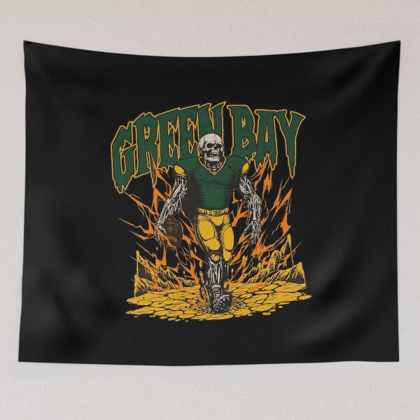 Item preview, Green Bay Skeleton Football Player Vintage Graphic designed and sold by Print Art Design Studio LLC.