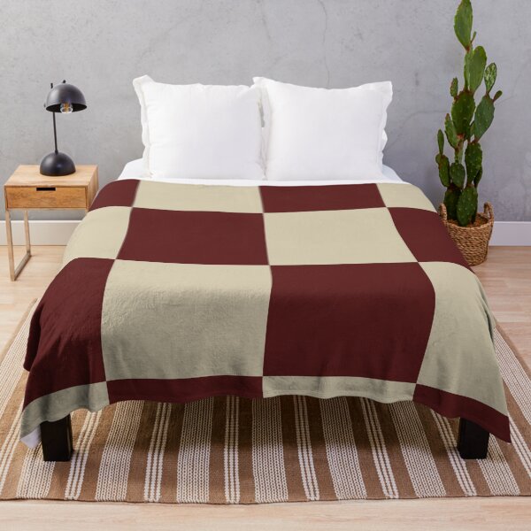 Item preview, Ox blood red / burgundy Checkered Pattern vintage style Plaid large designed and sold by DColourMuse.