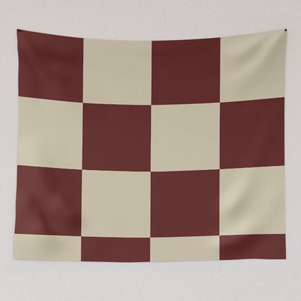 Item preview, Ox blood red / burgundy Checkered Pattern vintage style Plaid large designed and sold by DColourMuse.