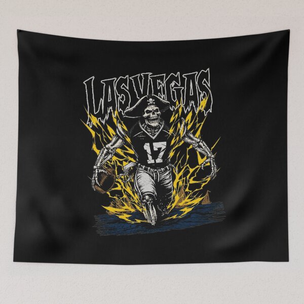 Item preview, Las Vegas Pirate Skeleton Football Jersey 17 designed and sold by Print Art Design Studio LLC.