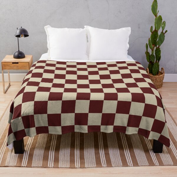 Item preview, Ox blood red / burgundy Checkered Pattern vintage style Plaid small designed and sold by DColourMuse.