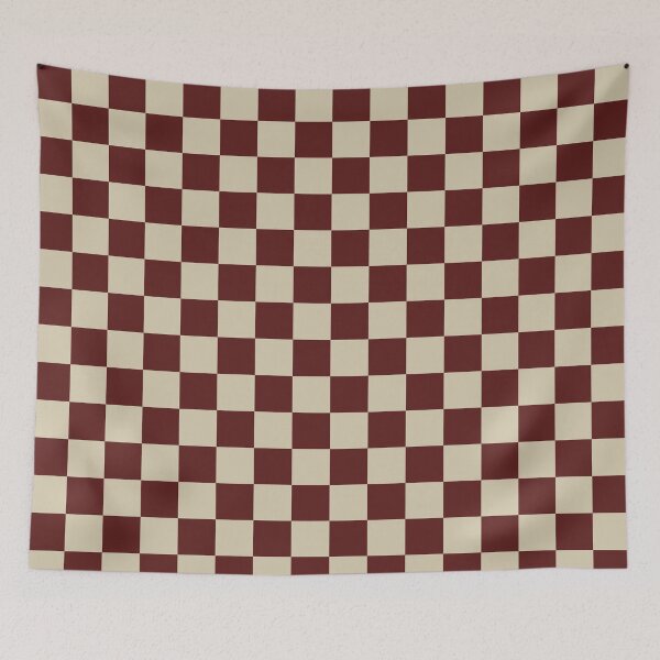 Item preview, Ox blood red / burgundy Checkered Pattern vintage style Plaid small  designed and sold by DColourMuse.