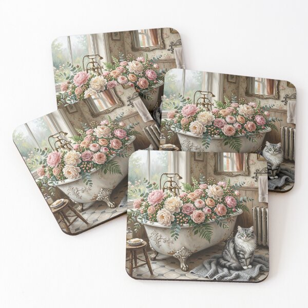 Item preview, Siberian Cat Next to Garden Tub designed and sold by The She Shed.