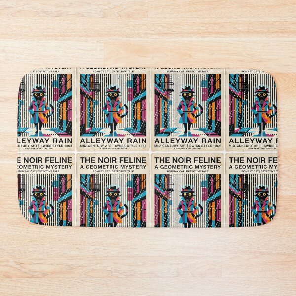 Item preview, Bombay Cat Noir Geometric designed and sold by PictoVibe.