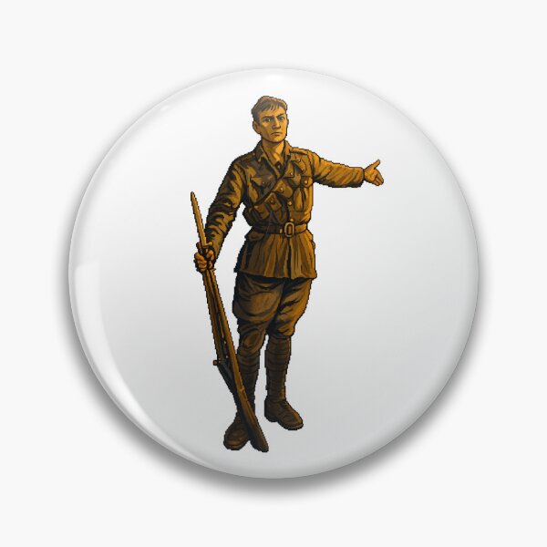 Item preview, Pixel Art WWI Australian Soldier Khaki Cutout designed and sold by aigcx.