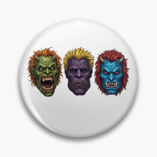 Item preview, Three Scary Monster Masks Set - Green, Purple, and Blue Creatures designed and sold by VibranPalette.
