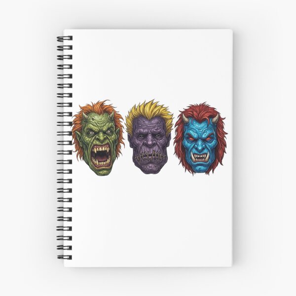 Item preview, Three Scary Monster Masks Set - Green, Purple, and Blue Creatures designed and sold by VibranPalette.