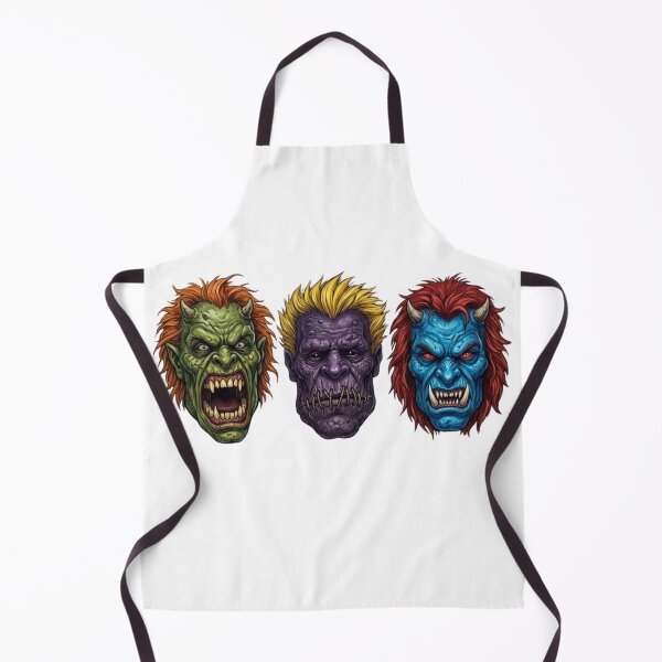 Item preview, Three Scary Monster Masks Set - Green, Purple, and Blue Creatures designed and sold by VibranPalette.