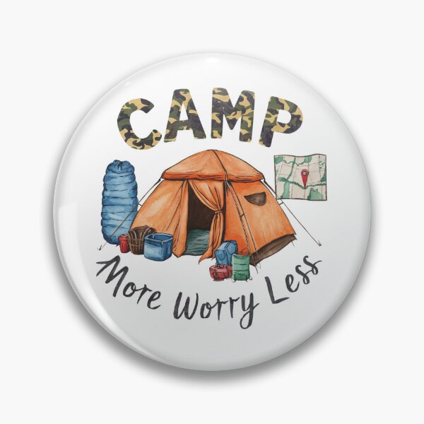 Item preview, Camp More Worry Less Cute Tent designed and sold by aponwao.