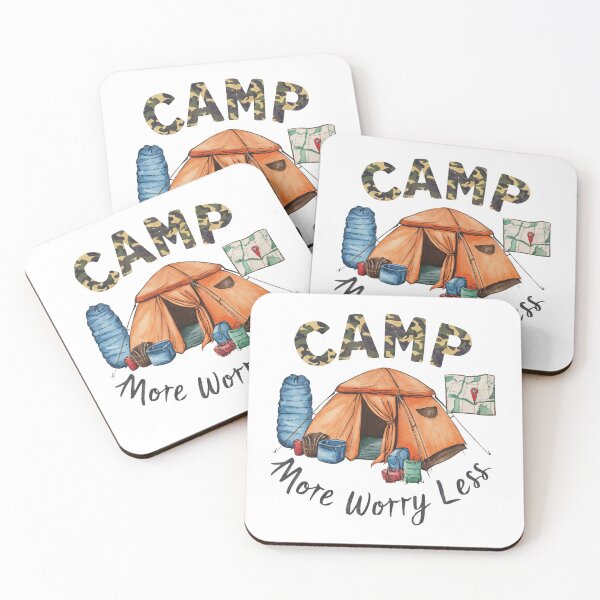 Item preview, Camp More Worry Less Cute Tent designed and sold by aponwao.