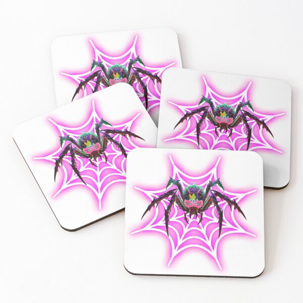 Item preview, Masquerade Spider on Neon Pink Web  - Funny Halloween Carnival Spider Design designed and sold by VibranPalette.