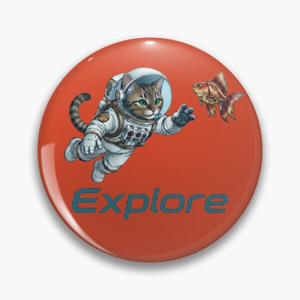 Item preview, Cute Diver Cat Swimming with Goldfish - "Explore" Deep Sea Art designed and sold by Northern Glow Art.