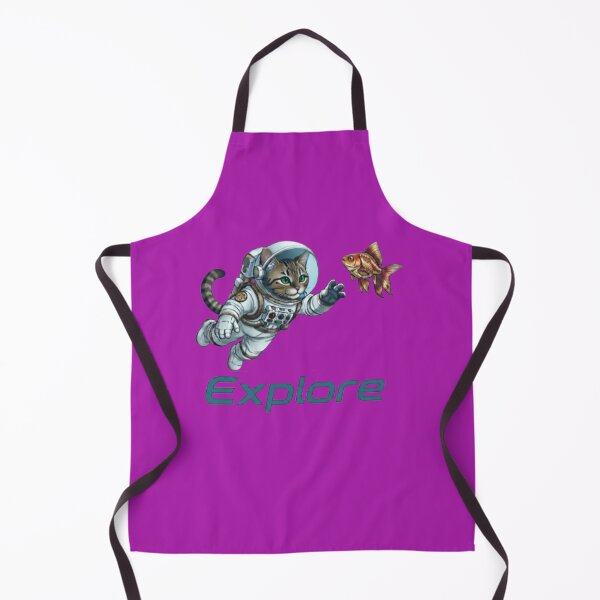 Item preview, Cute Diver Cat Swimming with Goldfish - "Explore" Deep Sea Art designed and sold by Northern Glow Art.