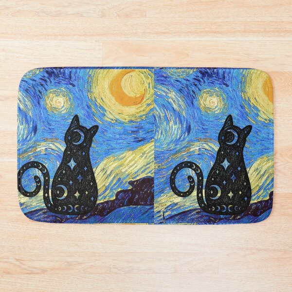 Item preview, Celestial Cat - Van Gogh Starry Night designed and sold by 247DesignStudio.
