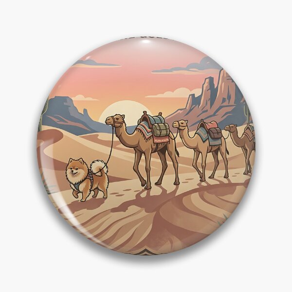 Item preview, Pomeranian Desert Caravan WPA designed and sold by PictoVibe.