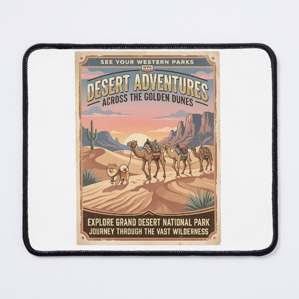 Item preview, Pomeranian Desert Caravan WPA designed and sold by PictoVibe.