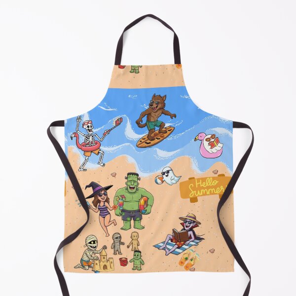Item preview, Funny Halloween Monsters Summer Beach Vacation - Hello Summer Spooky Crew Design designed and sold by VibranPalette.