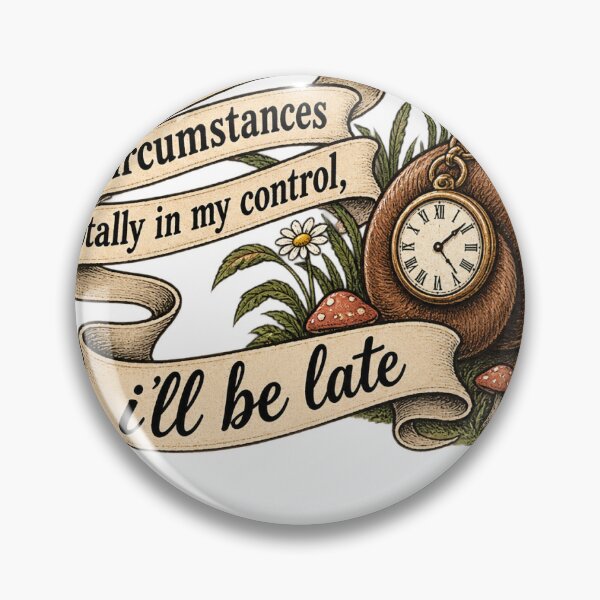 Item preview, Due to Foreseen Circumstances I’ll Be Late – Funny Vintage Snail Sticker designed and sold by Not Okay Supply Co..