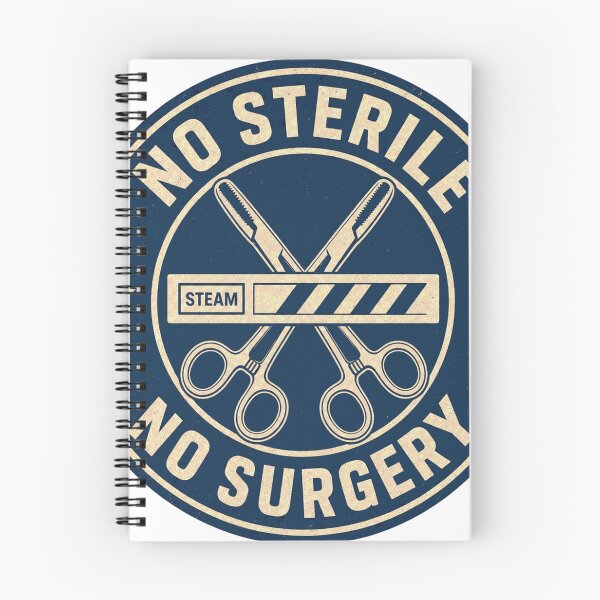 Artikelvorschau, No Sterile No Surgery Sterilgutaufbereitung Abzeichen entworfen und verkauft von BoosterShop.
