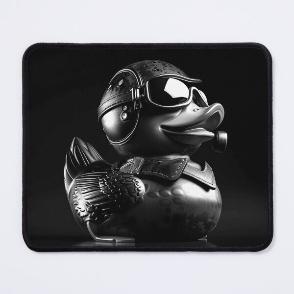 Item preview, Aviator Duck with Pilot Helmet and Goggles Black and White Funny Art Design designed and sold by inkoutninja.