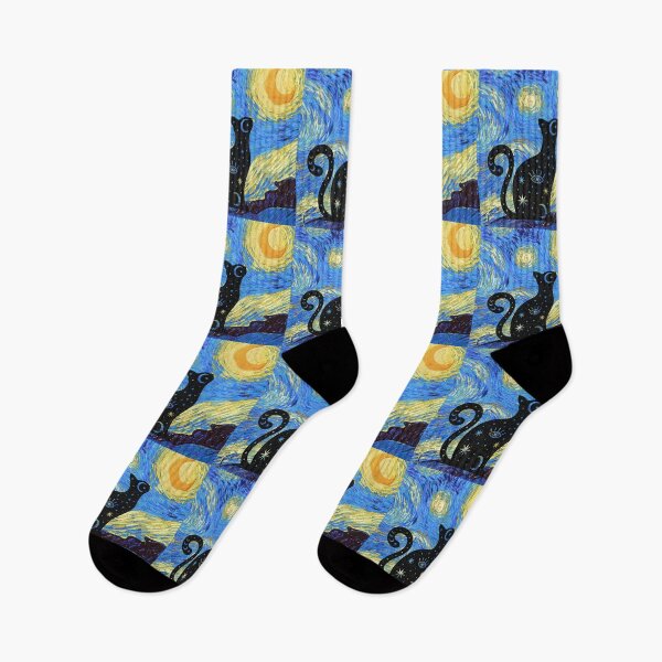 Item preview, Celestial Cat (profile) - Van Gogh Starry Night designed and sold by 247DesignStudio.