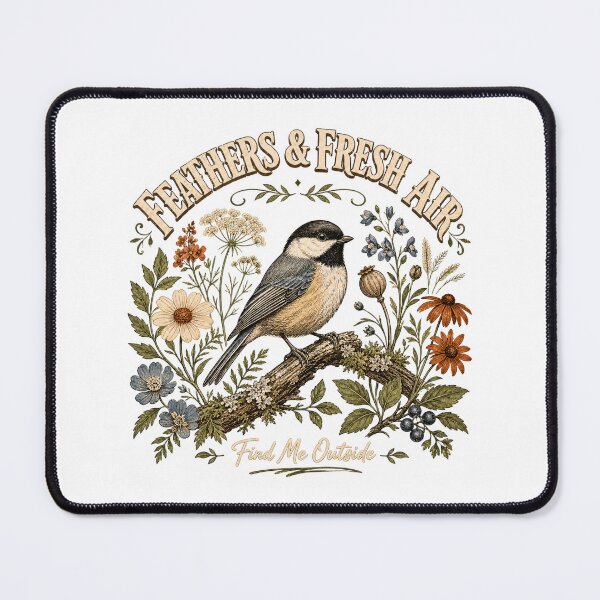 Item preview, Feathers And Fresh Air Vintage Bird Illustration designed and sold by Kaikab007.