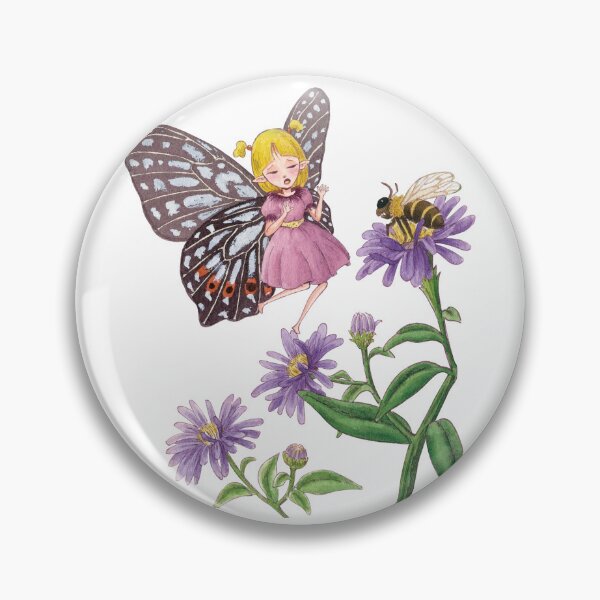 Item preview, September 9th birthday flower Michaelmas Daisy Fairy designed and sold by 366birthflower.