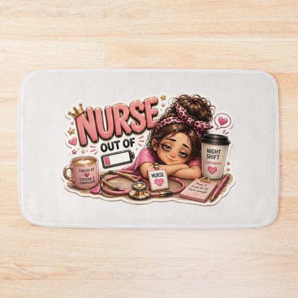 Item preview, Nurse Out of Battery – Funny Night Shift Nurse Caffeine Sticker designed and sold by HO•Designs.