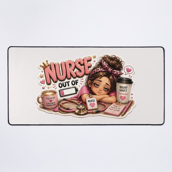 Item preview, Nurse Out of Battery – Funny Night Shift Nurse Caffeine Sticker designed and sold by HO•Designs.