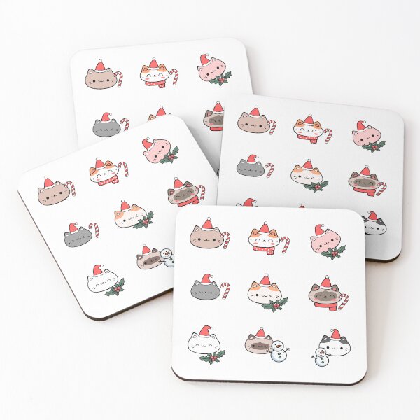 Item preview, Christmas cat sticker pack designed and sold by BritishDelights.