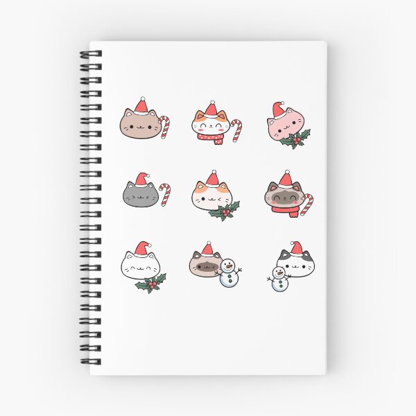 Item preview, Christmas cat sticker pack designed and sold by BigfeetLittlepaws.