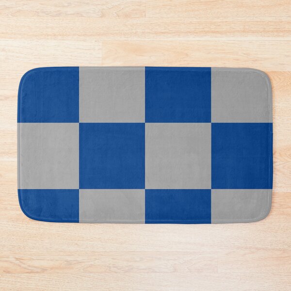 Item preview, Bright blue and grey Checkered Pattern vintage style Plaid large designed and sold by DColourMuse.