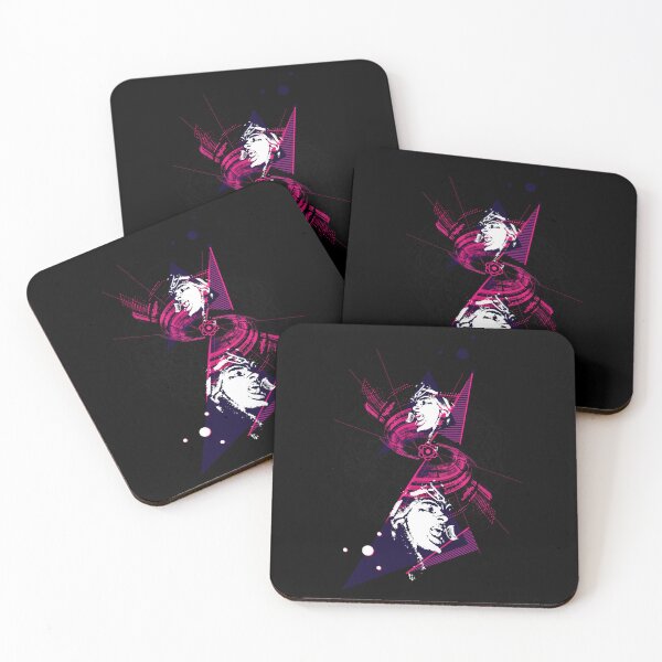 Item preview, Geometric Triangles Man Singing Mic Pink Accents designed and sold by Eccentrix1.