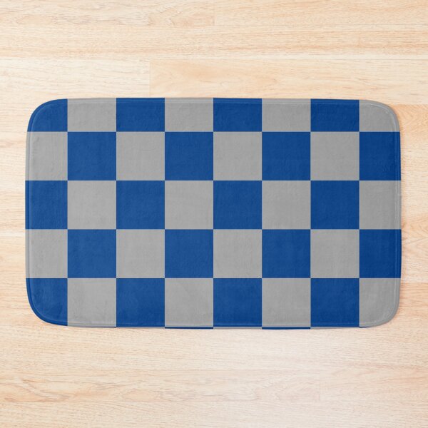 Item preview, Bright blue and grey Checkered Pattern vintage style Plaid medium  designed and sold by DColourMuse.
