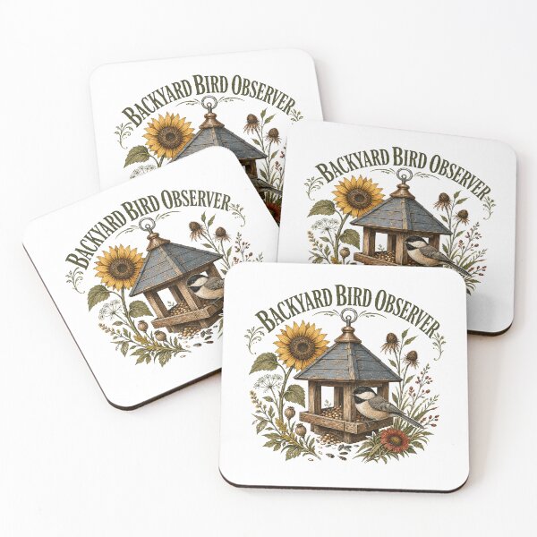 Item preview, Backyard Bird Observer Vintage Feeder Illustration designed and sold by Kaikab007.