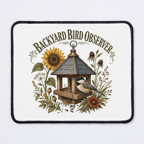 Item preview, Backyard Bird Observer Vintage Feeder Illustration designed and sold by Kaikab007.