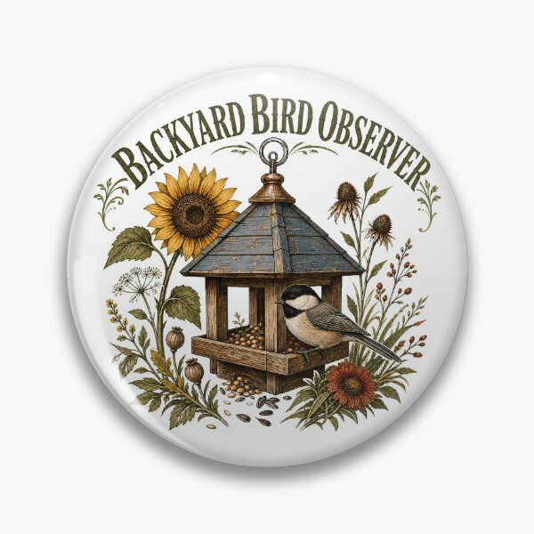 Item preview, Backyard Bird Observer Vintage Feeder Illustration designed and sold by Kaikab007.