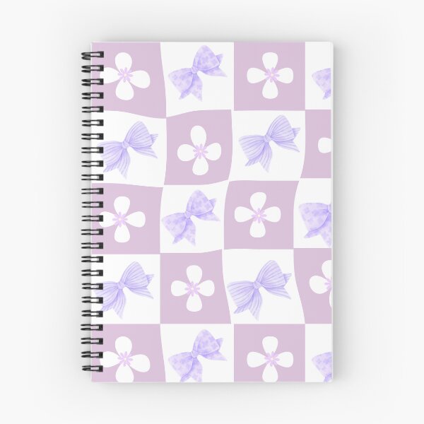 Item preview, Purple checkered Pattern with Bows and Flowers designed and sold by shazdesign24.