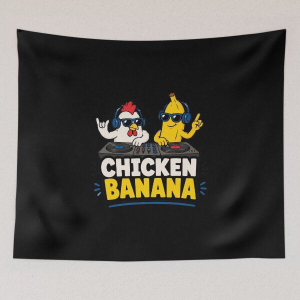 Item preview, Chicken Banana DJ Funny Music Lover designed and sold by leocreatives.