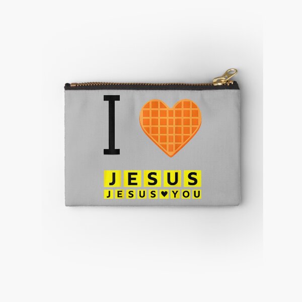 Item preview, I Love Jesus Waffle Heart Funny Christian Breakfast designed and sold by ArleneRowe.