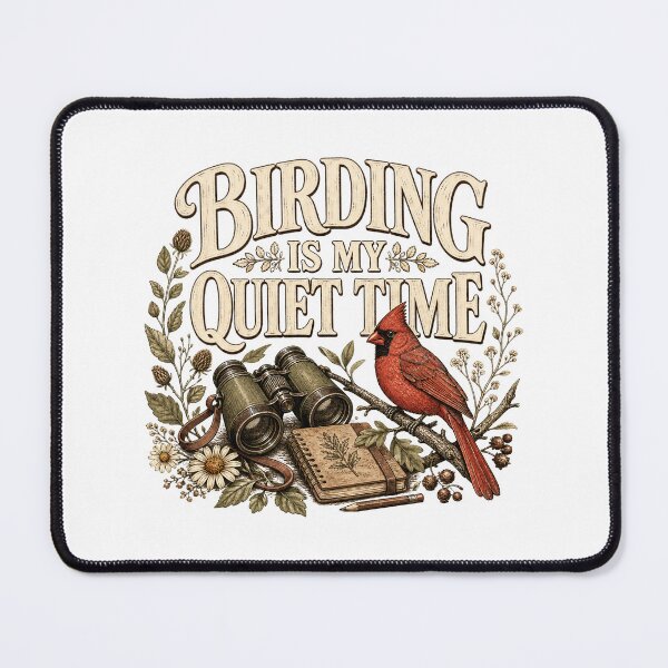 Item preview, Birding Is My Quiet Time Cardinal Illustration designed and sold by Kaikab007.
