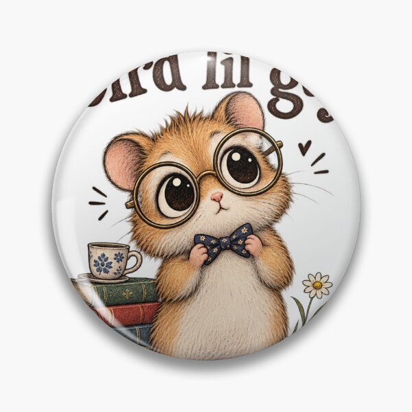 Item preview, It’s Okay to Be a Weird Lil Guy – Cute Nerdy Hamster Sticker designed and sold by Not Okay Supply Co..