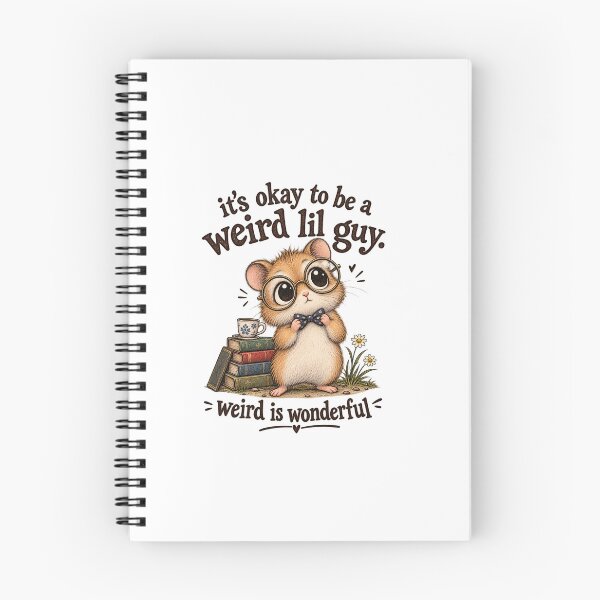 Item preview, It’s Okay to Be a Weird Lil Guy – Cute Nerdy Hamster Sticker designed and sold by Not Okay Supply Co..