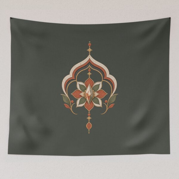 Item preview, Rosette Vault Botanical Arch Mandala Art designed and sold by StoneOak.