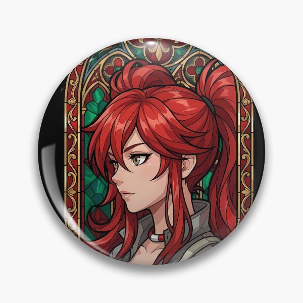 Item preview, Riyo Reaper Gachiakuta Red Stained Glass Profile designed and sold by mildaclairmo.