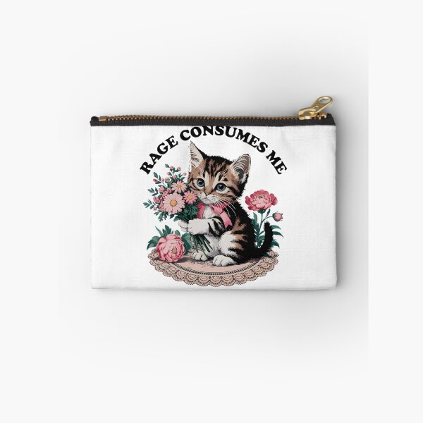Item preview, Rage Consumes Me Cute Cat Meme - Funny Angry Kitty With Flower | Perfect Gift For You And Friends designed and sold by MerchantMan.