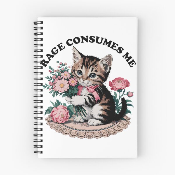 Item preview, Rage Consumes Me Cute Cat Meme - Funny Angry Kitty With Flower | Perfect Gift For You And Friends designed and sold by MerchantMan.